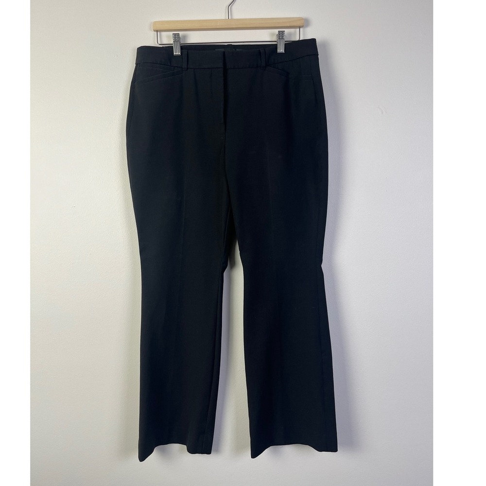 White House Black Market Minimalist Officecore Ines Bootcut‎ Pants Black 14S